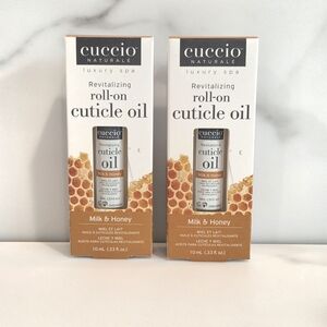 Cuccio Naturale Roll On Nail Cuticle Oil Milk & Honey 10ml Ea. x 2 (Two) - NIB
